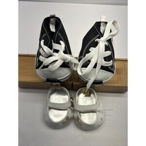 Build a Bear High Top Black /White Tennis Shoes w/ Roller Skates & Mary Janes